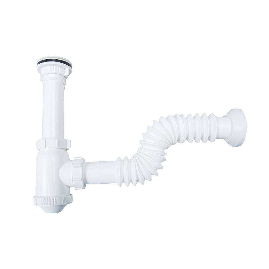 TRAMPA (CESPOL) PVC TIPO BOTE P/FREGADERO SALIDA FLEXIBLE INRECO