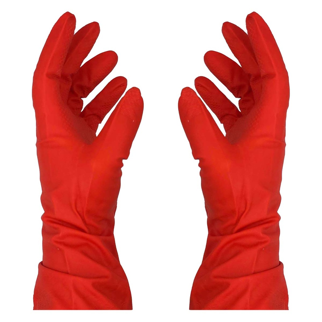 GUANTE DE HULE CLÁSICO ROJO No.8 TALLA MEDIANA