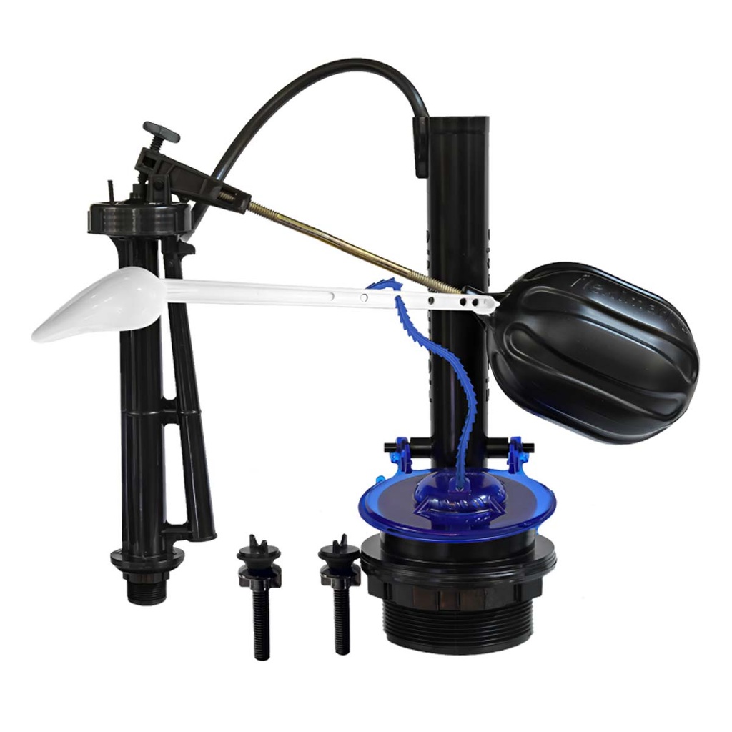 JUEGO DE HERRAJES MAXTOR DE 3" COLOR NEGRO DE 3" CON SAPO AZUL Y VARILLA TROPICALIZADA