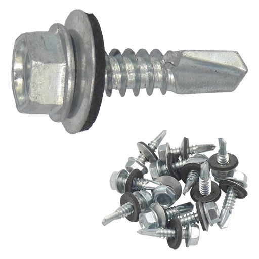 [3280] PIJA HEXAGONAL PUNTA DE BROCA 1/4" x 1" BOLSA 25 PZS SANTUL