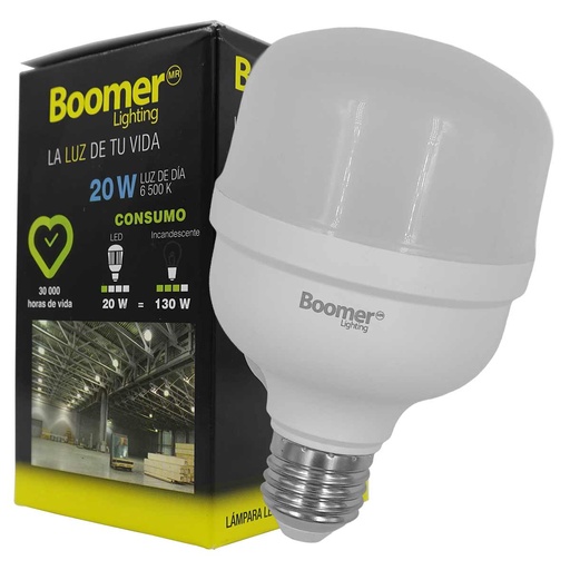 [LT00022F] LAMPARA LED ALTA POTENCIA MOD. "T" 20W 6500K BOOMER