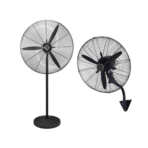 [EV1088] QJSF1990 VENTILADOR IND PEDESTAL 26" 3 ASPAS METAL NEGRO BENELUX