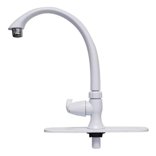 [4431] LLAVE DE ABS COLOR BLANCA,C/CUBIERTA,¼ VUELTA P/FREG FLEXIMATIC